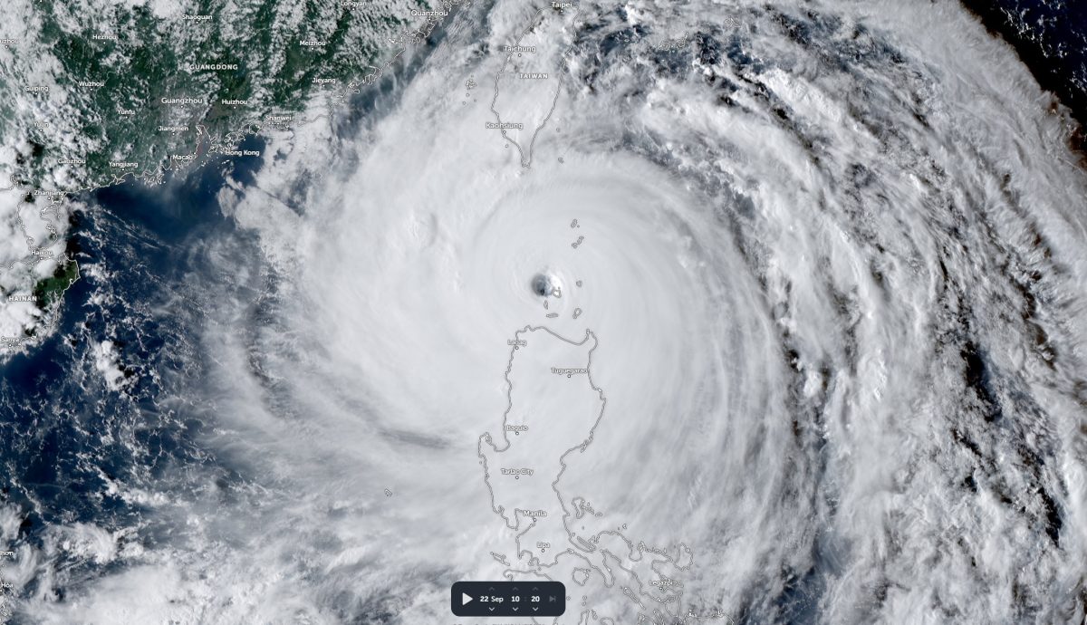 Super tajfun Nando (Ragasa-25) je trenutno najmočnejša nevihta na svetu letos