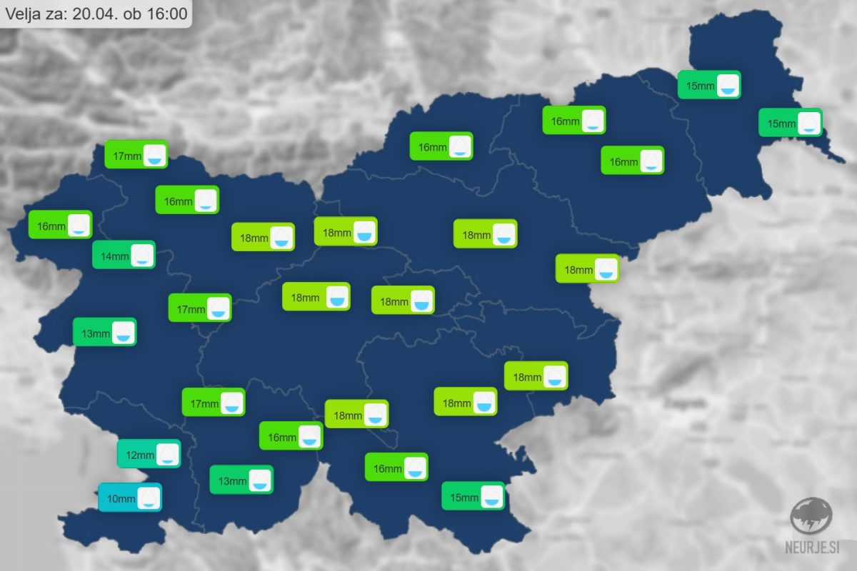 Prihaja klasična vremenska fronta: tokrat brez “loterije” pri padavinah