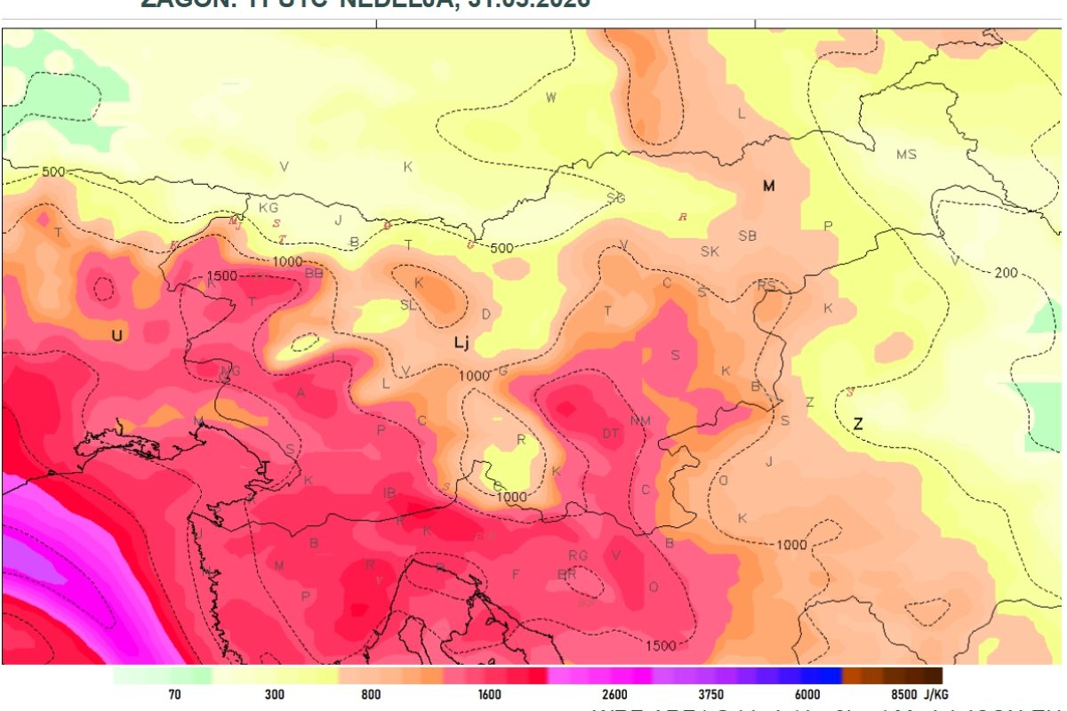 Začetek meteorološkega poletja bodo zaznamovale nevihte. V nedeljo možnost neurij