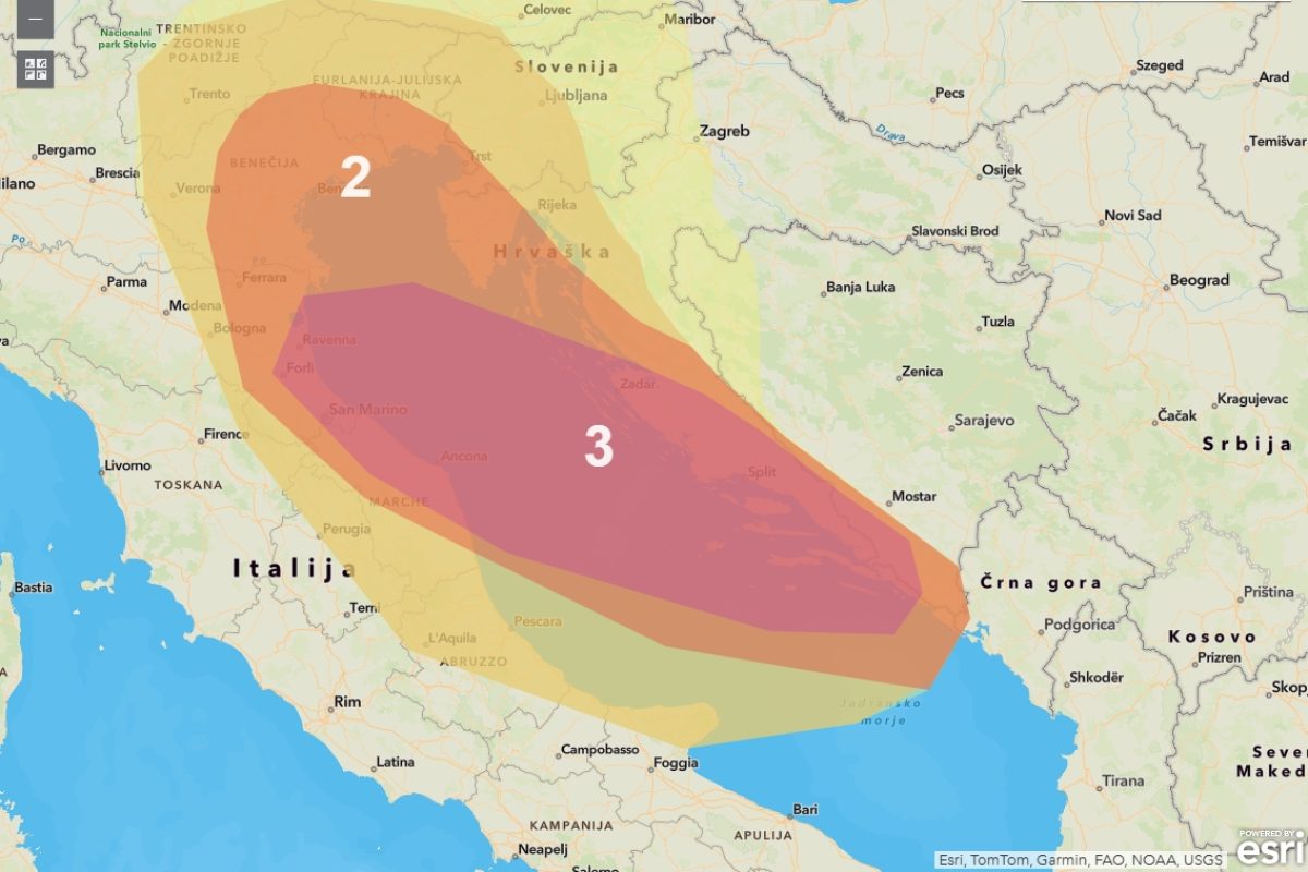Na Jadranu bodo danes silovita neurja