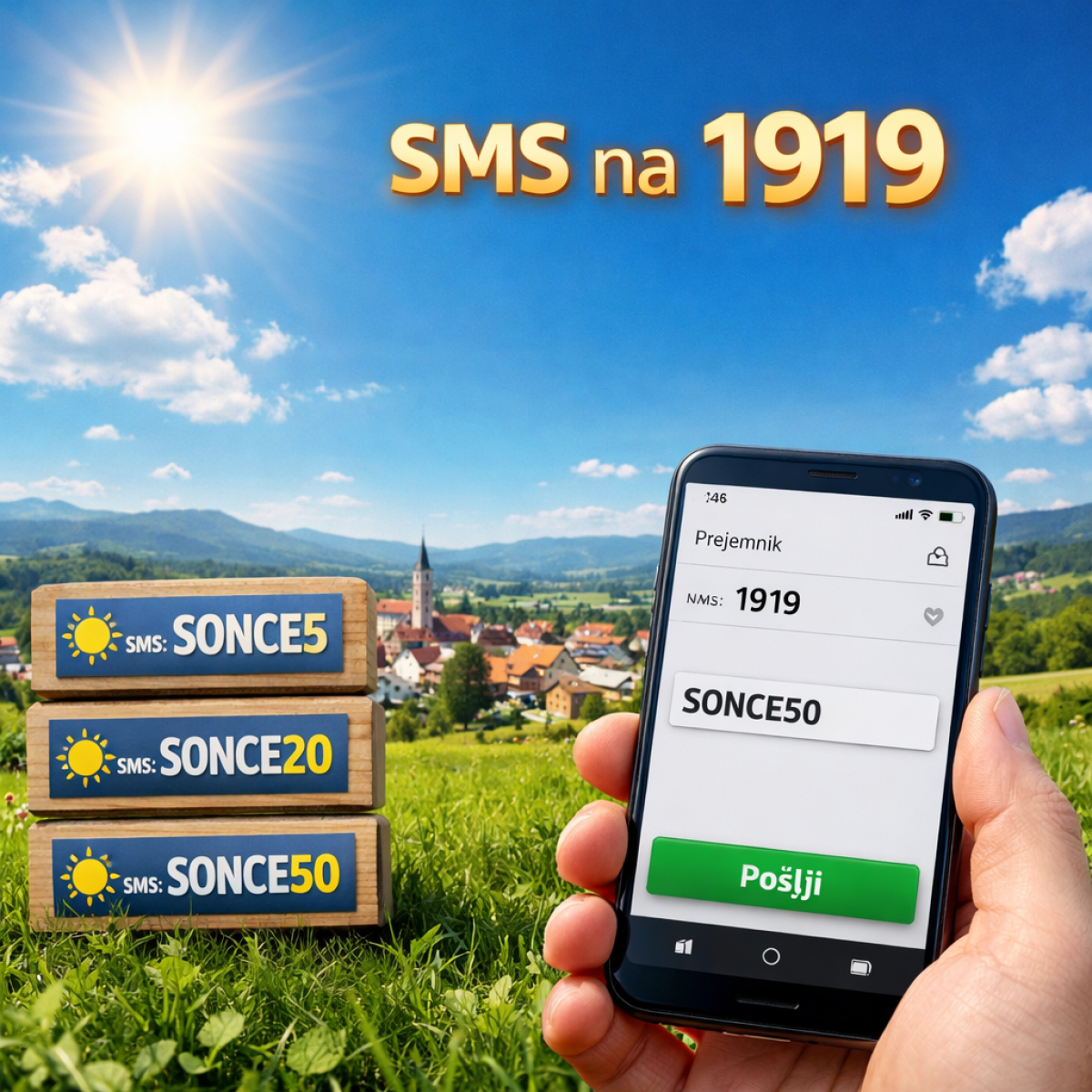 Ekskluzivno: Po novem lahko naročite sonce za svojo regijo – dovolj je SMS na 1919