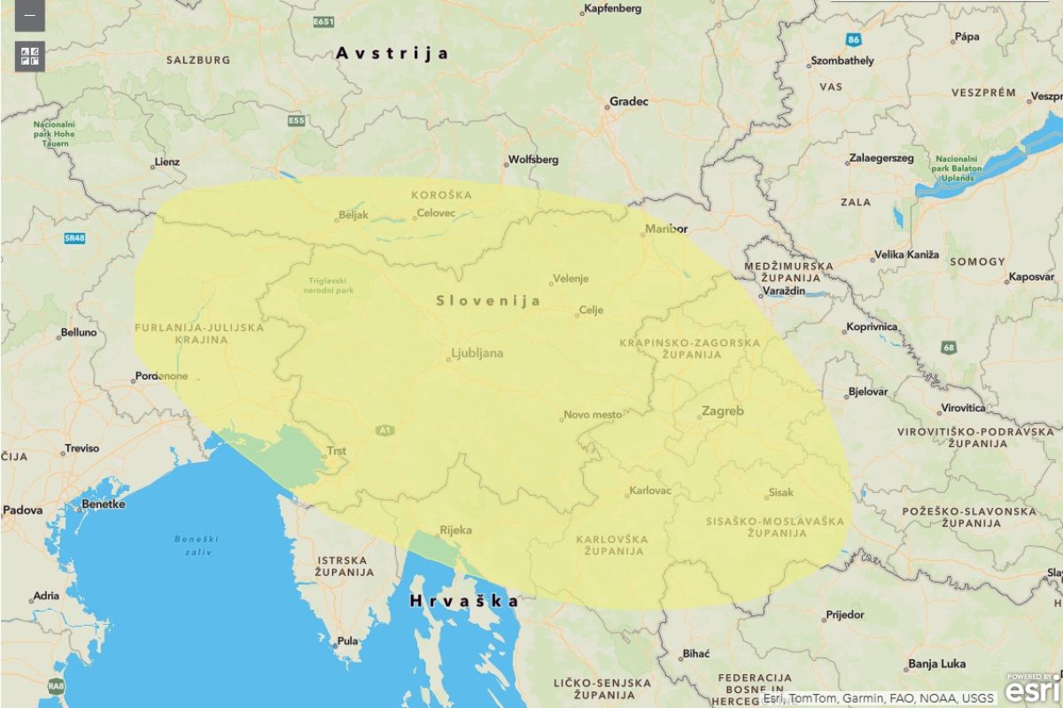 Storm alarm map | 20.04.2026