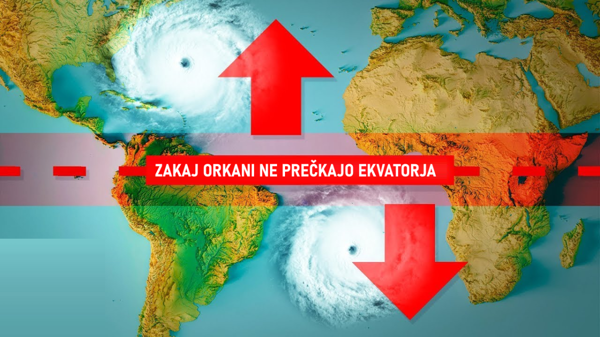 Zakaj orkani ne prečkajo ekvatorja?