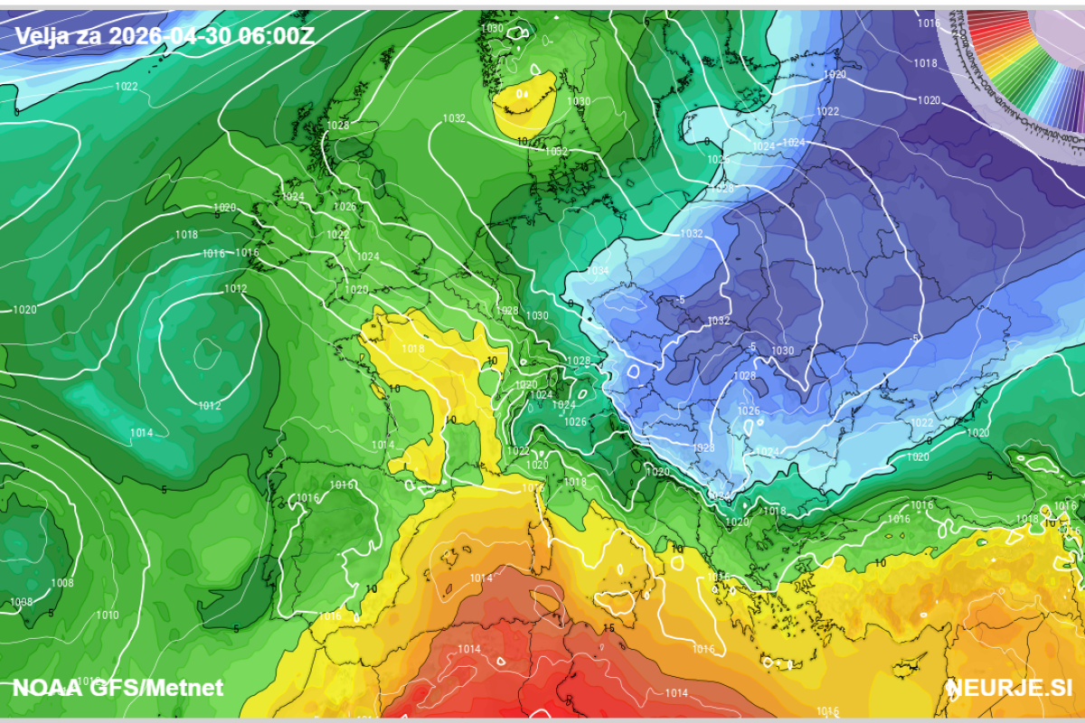 Prihaja kratkotrajna ohladitev s plohami, v petek zjutraj tudi nevarnost pozebe