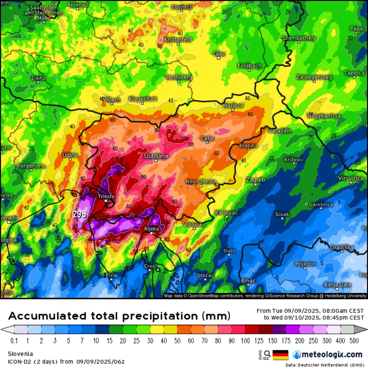 Se obetajo nove ekstremne vrednosti padavin v Sloveniji?